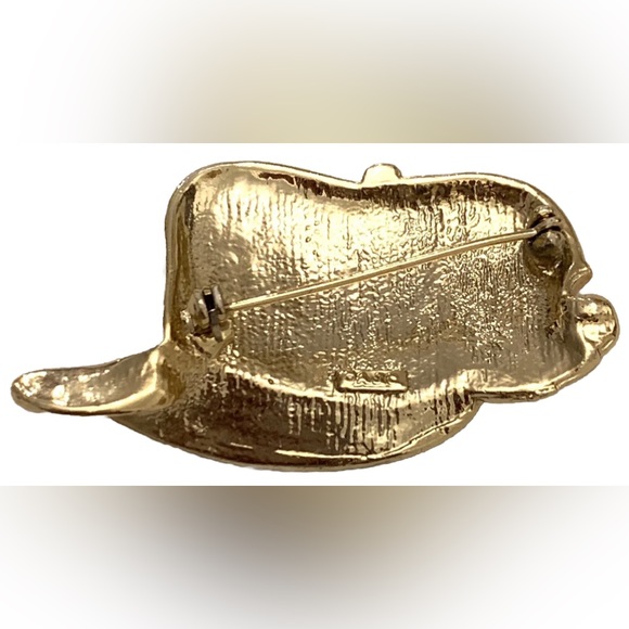 Signed AJC Fun Bad Hair Day Gold Tone Baseball Cap Hat Pin Brooch - Picture 3 of 7